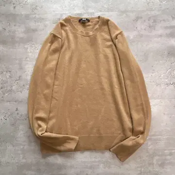 UNIQLO 캐시미어 100% 크루넥 스웨터 베이지 여성용 L