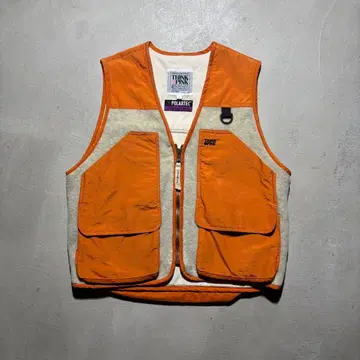 90s THINK PINK 나일론 x 플리스 베스트 빈티지