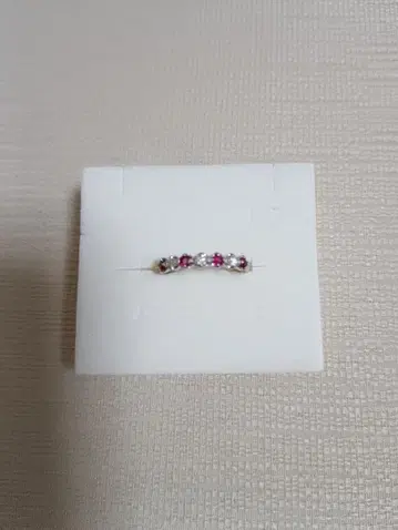 핑키링 반지 플라티나 Pt 다이아몬드 루비 미사용 새상품