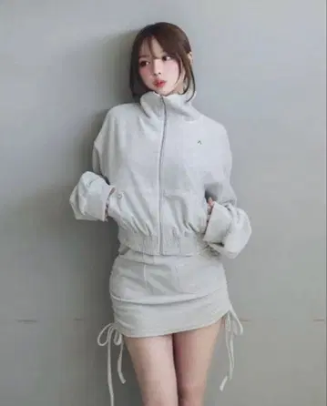 andmary 하트 포인트 걸즈 세트업 그레이