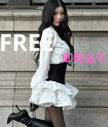 다리치 볼륨 플레어 니트 튜닉