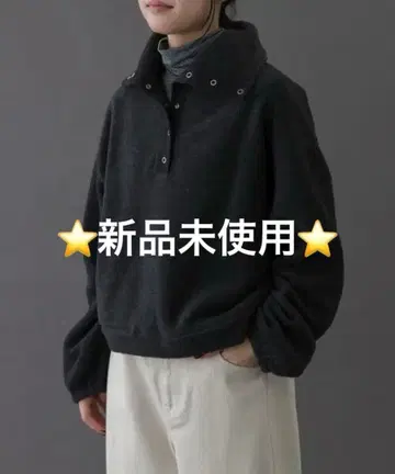 FORK&SPOON 스냅 터틀 플리스 풀오버 charcoal