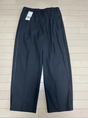 미사용 새상품 ZARA 와이드 팬츠 L 블랙