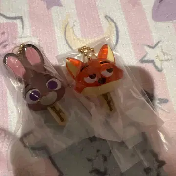 가챠 주토피아 아이스 캔디 참 닉 주디 2개 세트