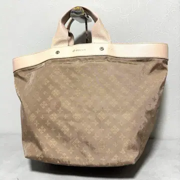 고품질 russet 토트백 보트형 핑크 베이지 가죽 나일론