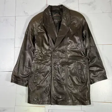 윈드 아머 윈드아머 모스그린 가죽 코트 M