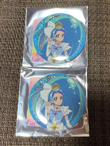 프린세스 프리큐어 10주년 메모리얼 홀로그램 캔뱃지 큐어 머메이드