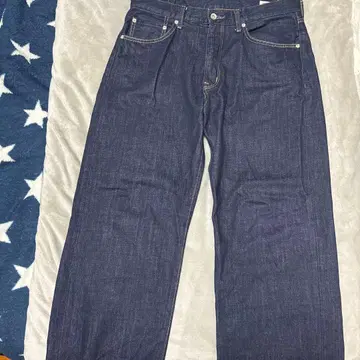 EDWIN 다크 블루 와이드 스트레이트 데님