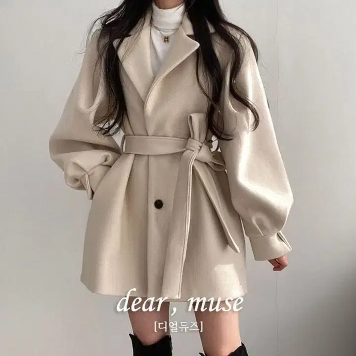 Thin ivory wool coat jacket to wear over