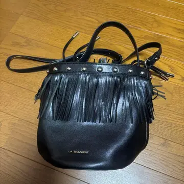 LA BAGAGERIE 프린지 숄더백 블랙