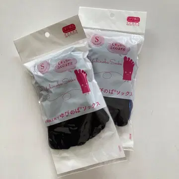 새상품 발가락 스트레칭 삭스 레귤러 블랙 S 사이즈 2족 세트
