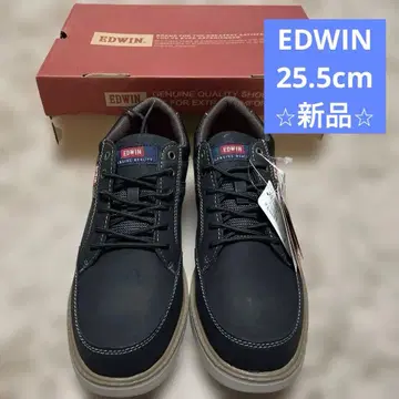 [ EDWIN ] 신발 블랙 25.5cm 새상품 택, 박스 있음