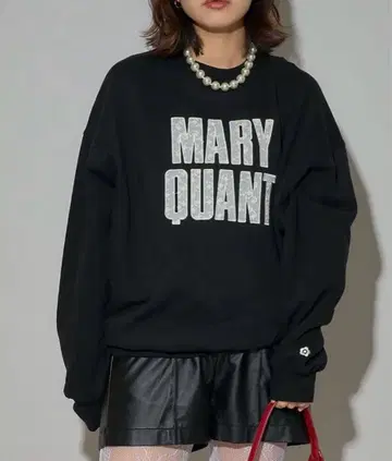 MARY QUANT PUBLUX 마리콴트 레이스 로고 맨투맨