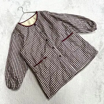 새상품급 (LL~3L) 블록 체크 패턴 퀼팅 자켓 브라운