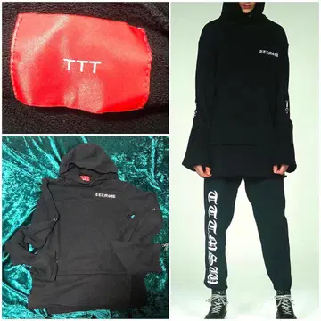 TTT MSW 16aw 디자인 후드티 후디 블랙