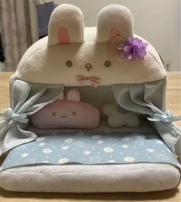 스미코구라시 토끼 봉제 인형 침대