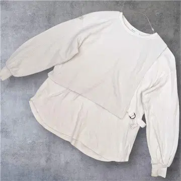 새상품급! [niko and] 화이트 레이어드 긴팔 상의(M) 둥근 카라