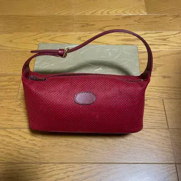 INDEN 빨간색 가죽 핸드백 미사용품