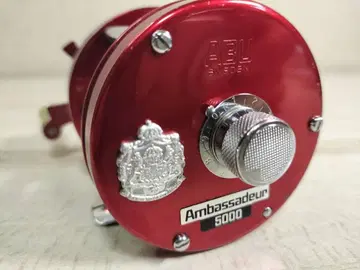 새상품급 ABU GARCIA 아부 앰버서더 5000 빈티지 낚시릴 빨간색