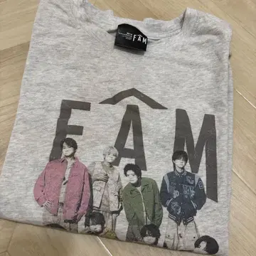 새상품급 1회 착용 timelesz 2025 FAM 투어T 멜란지 그레이