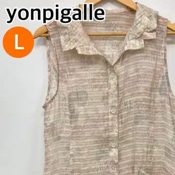 yonpigalle 상의 슬리브리스 블라우스 L [ CT1871 ]