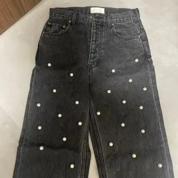 Sea Room lynn 펄 장식 블랙 데님 24인치