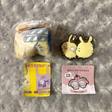 치이카와 x 산리오 캐릭터즈 에코백 러버 마스코트 토끼 푸딩