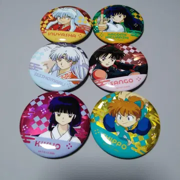 이누야샤 생큐마트 캔 배지 6개 세트