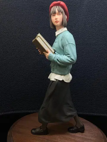 1/6 오리지널 레진 키트 책을 운반하는 여성 완성품