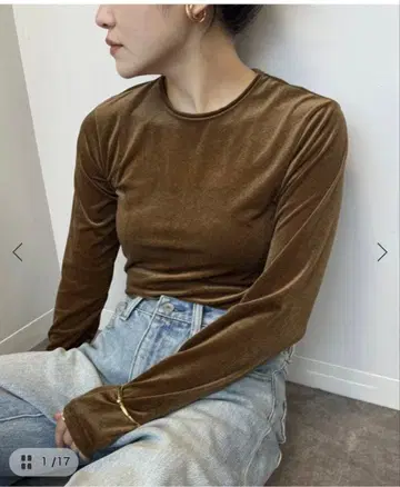 JOURNAL STANDARD 시어 벨로아 롱 슬리브 TEE