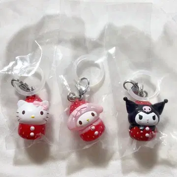산리오 딸기 메지루시 액세서리 가챠가챠 3종 세트 2