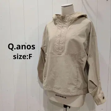 큐어노스 Q.anos 데님 아노락 베이지 여성용 하프 지퍼