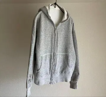 60's 안감 기모 집업 후드티 그레이