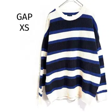 갭 보더 니트 스웨터 코튼 혼방 루즈핏 캐주얼 가을/겨울