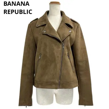 새상품급 BANANA REPUBLIC 페이크 가죽 자켓 S 브라운