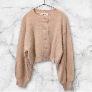 스타일 보이스포 kanna 콜라보 라메 샤기 니트 가디건