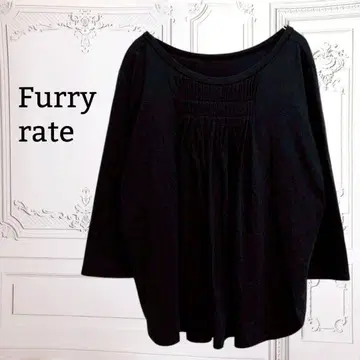 [퍼리레이트] 티셔츠 긴팔 [F] 블랙 코튼