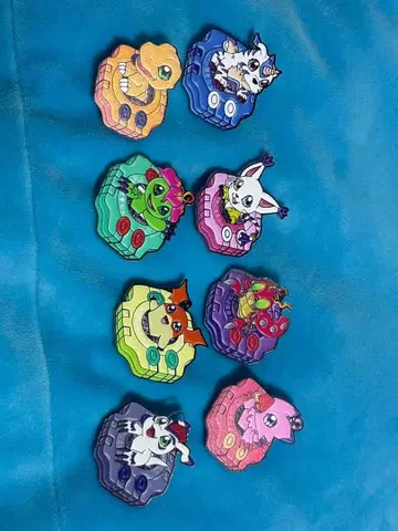 새상품 새상품급 디지몬 핀 배지 8종 세트 디지몬 어드벤처