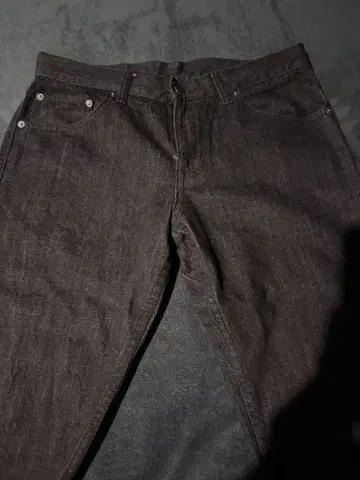 다크 데님 스트레이트 팬츠