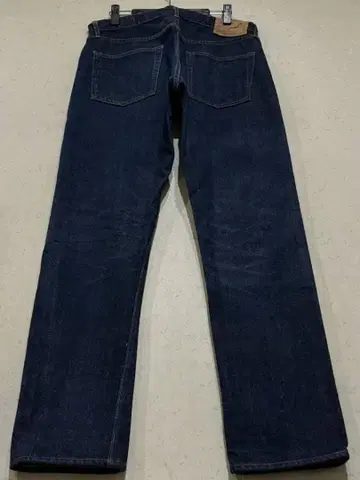 오어슬로우 LOT 107 지퍼 플라이 셀비지 데님 팬츠 다크 네이비