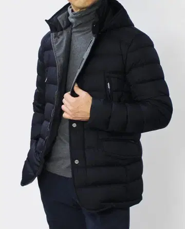 MOORER 무레르 후디 스트레치 나일론 다운 자켓