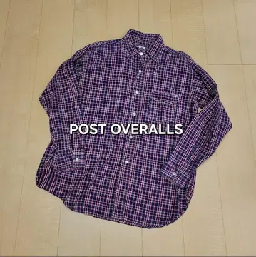 POST OVERALLS 밴드 포함 체크 셔츠 엽서
