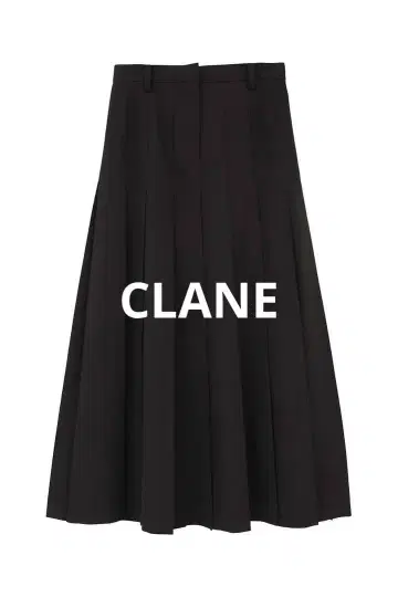 [ CLANE ] WIDE PLEATS LONG SKIRT