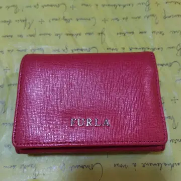 FURLA 빨간색 3단 폴더형 지갑