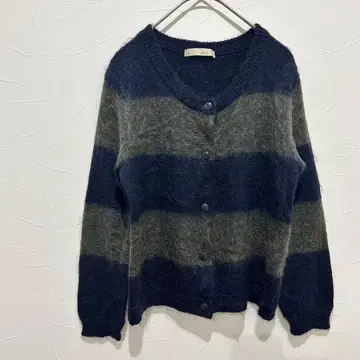 새상품급 [라디에이트] (M) 니트 가디건/모헤어 울 혼방/네이비