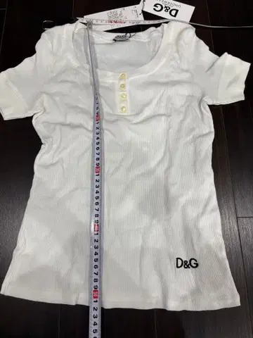 D&G 화이트 헨리넥 T셔츠 택 포함 새상품