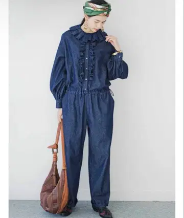 mede19f 데님 올인원 프릴 포함 펠리시모