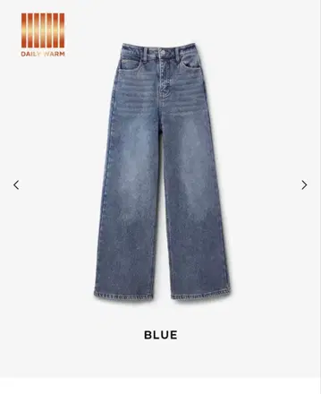 coca 속기모 데님 와이드 팬츠 블루 L