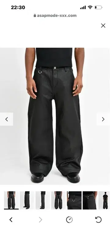 asapmode 블랙 loose fit pants