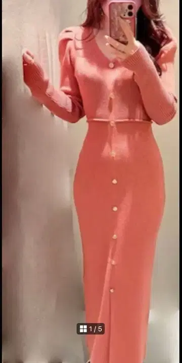 RESEXXY 롱 니트 원피스